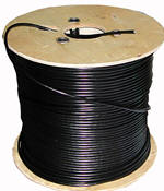 500 Foot Reel - 95% Copper Shield - RG59 with 
18/2 - Siamese Black