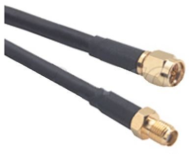 RG58C Coaxial Cable, SMA Male / Female, 2.5 ft