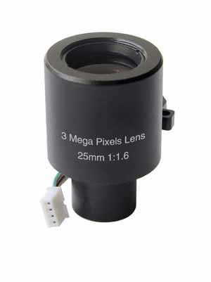 3 Mega Pixel 25mm IR Lens with 1/3