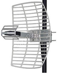 2.4 GHz, 19 dBi, high gain grid antenna