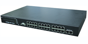 24 Port 10/100 Mbps POE Switch+ 2 Port 
10/100/1000 Mbps Uplink