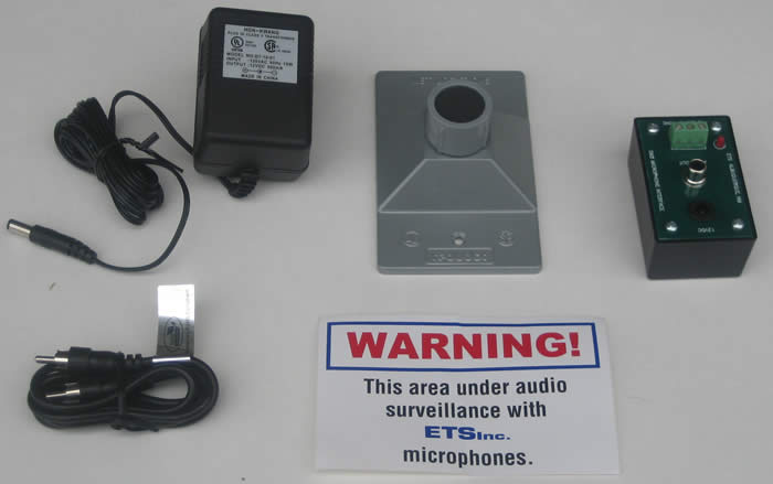 Single zone audio surveillance kit 
(Weather Resistant)
