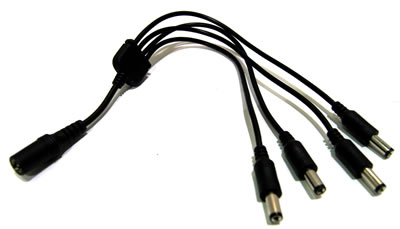 4 Camera Spider Cable with 2.1mm plug
