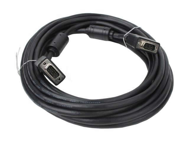 25 foot Black SVGA Male to Female 
Monitor Cable with Dual Ferrites