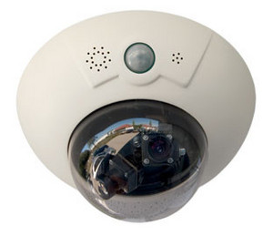 180 Degrees of Vision Indoor Dual color camera (3 MEGA) for mounting to ceiling two Super Wide-Angle lenses with comb