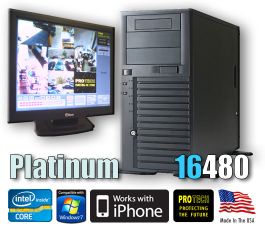 Platinum 16 Ch Live DVR 480 fps (30fps 
per cam) 
H.264 - 1 TB - 40GB-SSD-OS - Hardware 
H.264