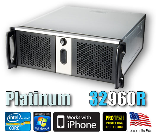 Platinum 32 Ch Live DVR 960fps (30fps 
per cam) H.264 - 2 TB RAID - 40GB-SSD-
OS - Hardware H.264