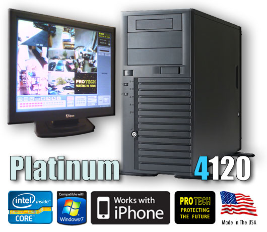 Platinum 4 Ch Live DVR 120 fps (30fps 
per cam) H.264 - 500 GB - 40GB-SSD-OS 
- Hardware H.264