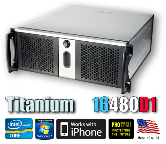 Titanium 16 Ch Live DVR 480fps (30fps 
at FULL D1) Hardware MPEG4 - 2 TB - 
40GB-SSD-OS - Hardware H.264 FULL D1