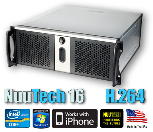 NuuTech 16 NDVR for up to 16 Analog 
and 
8 IP Channels - 40GB-SSD-OS