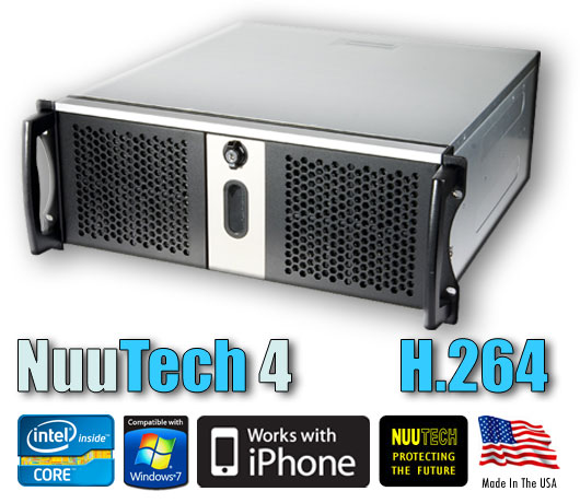 NuuTech 4 NDVR for up to 4 Analog and 8 
IP Channels - 40GB-SSD-OS