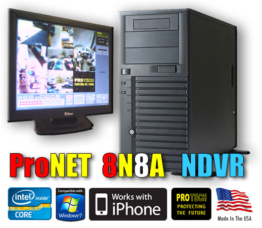 ProNET Hybrid 16 Ch nDVR for up to 8 
Analog and 8 IP Channels