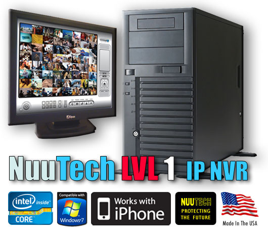 Nuutech IP NVR Level 1 - up to 16 IP 
Network 
Cameras - MPEG-4 / H.264 HD Megapixel 
Recording - 40GB-SSD-OS