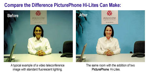 Navitar Hi-Lite Videoconference Lighting Image Comparison